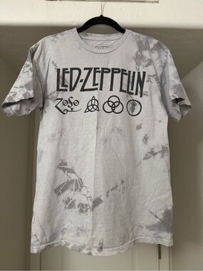 Led Zeppelin White Tie-Dye Graphic Tee